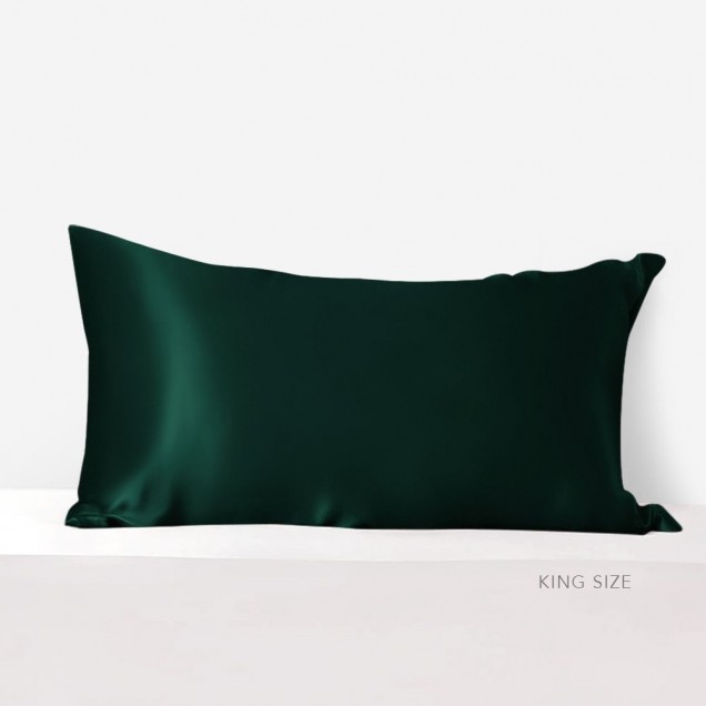 Dark Green Envelope 22 Momme Mulberry Silk Pillowcase for Sale Dark Green Envelope 22 Momme Mulberry Silk Pillowcase for Sale