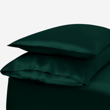 Dark Green Envelope 22 Momme Mulberry Silk Pillowcase for Sale