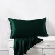 Dark Green 22 Momme Mulberry Silk Pillowcase with Hidden Zipper for Sale Dark Green 22 Momme Mulberry Silk Pillowcase with Hidden Zipper for Sale