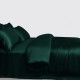 Dark Green 3 PCS 22 Momme Mulberry Silk Duvet Cover Set for Sale Dark Green 3 PCS 22 Momme Mulberry Silk Duvet Cover Set for Sale