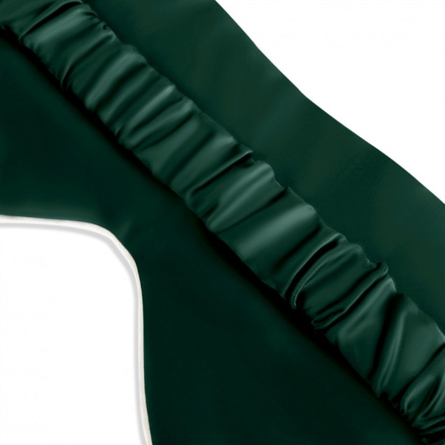 Dark Green & Ivory Suede Rose Silk Eye Mask for Sale Dark Green & Ivory Suede Rose Silk Eye Mask for Sale