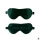 Dark Green & Ivory Suede Rose Silk Eye Mask for Sale Dark Green & Ivory Suede Rose Silk Eye Mask for Sale