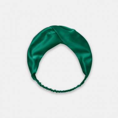 Dark Green Mulberry Silk Headband for Sale