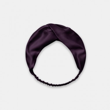 Dark Purple Mulberry Silk Headband for Sale