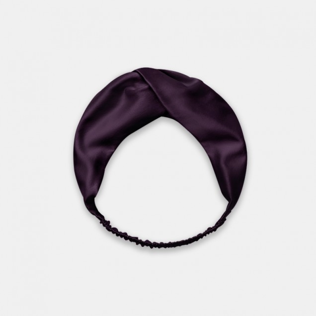 Dark Purple Mulberry Silk Headband for Sale Dark Purple Mulberry Silk Headband for Sale