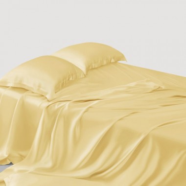 Gold 22 Momme Mulberry Silk Sheet Set for Sale