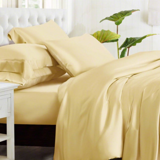 Gold 3 PCS 22 Momme Mulberry Silk Duvet Cover Set for Sale Gold 3 PCS 22 Momme Mulberry Silk Duvet Cover Set for Sale