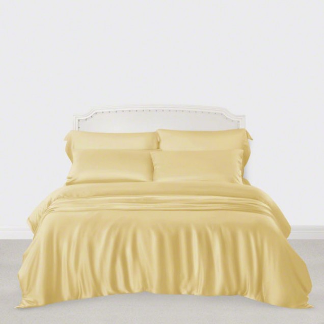 Gold 3 PCS 22 Momme Mulberry Silk Duvet Cover Set for Sale Gold 3 PCS 22 Momme Mulberry Silk Duvet Cover Set for Sale
