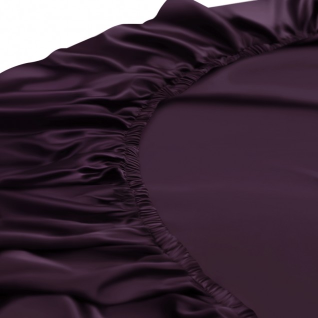 Grape 22 Momme Mulberry Silk Fitted Sheet for Sale Grape 22 Momme Mulberry Silk Fitted Sheet for Sale
