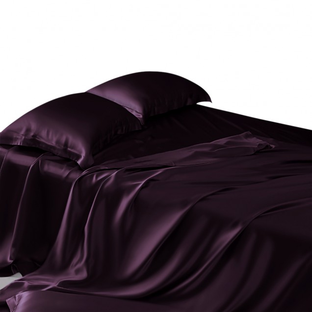 Grape 22 Momme Mulberry Silk Flat Sheet for Sale Grape 22 Momme Mulberry Silk Flat Sheet for Sale