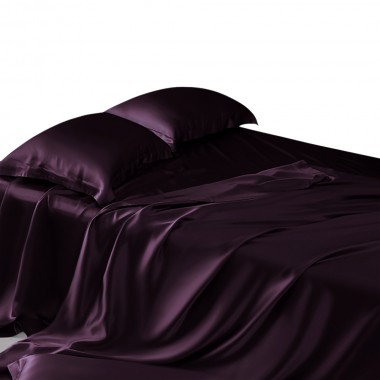 Grape 22 Momme Mulberry Silk Sheet Set for Sale