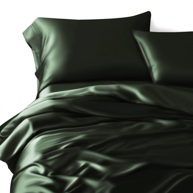 Hunter Green 22 Momme Mulberry Silk Duvet Cover for Sale Hunter Green 22 Momme Mulberry Silk Duvet Cover for Sale