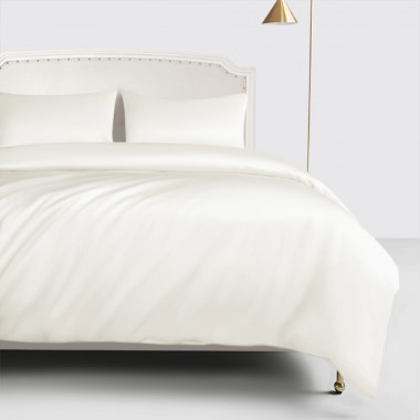 Ivory 22 Momme Mulberry Silk Duvet Cover for Sale