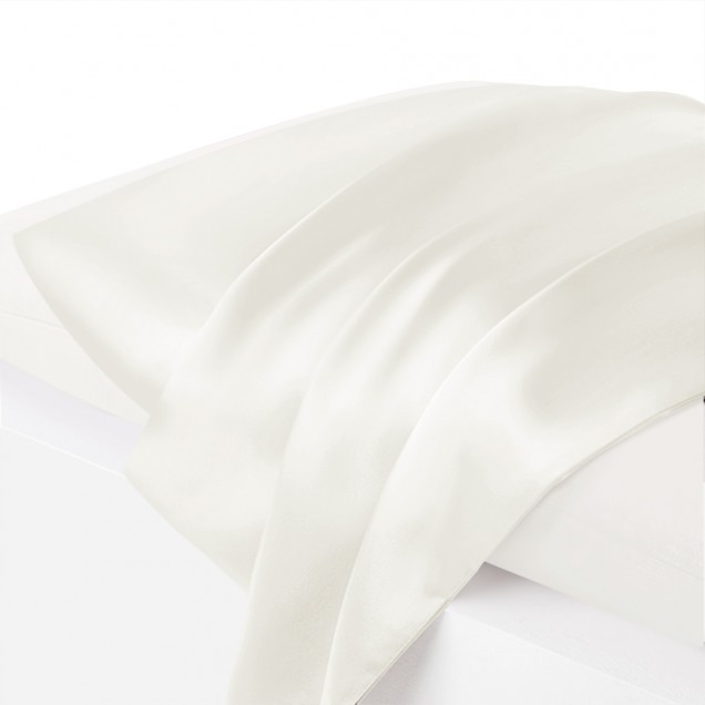 Ivory Envelope 22 Momme Mulberry Silk Pillowcase for Sale Ivory Envelope 22 Momme Mulberry Silk Pillowcase for Sale