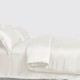 Ivory 3 PCS 22 Momme Mulberry Silk Duvet Cover Set for Sale Ivory 3 PCS 22 Momme Mulberry Silk Duvet Cover Set for Sale