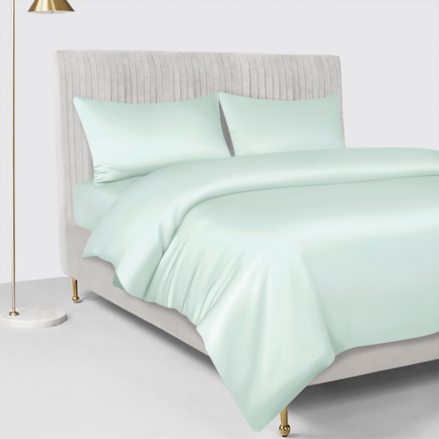 Light Cyan 22 Momme Mulberry Silk Duvet Cover for Sale Light Cyan 22 Momme Mulberry Silk Duvet Cover for Sale