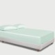 Light Cyan 22 Momme Mulberry Silk Fitted Sheet for Sale Light Cyan 22 Momme Mulberry Silk Fitted Sheet for Sale