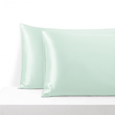 Light Cyan Envelope 22 Momme Mulberry Silk Pillowcase for Sale