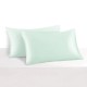 Light Cyan 22 Momme Mulberry Silk Pillowcase with Hidden Zipper for Sale Light Cyan 22 Momme Mulberry Silk Pillowcase with Hidden Zipper for Sale