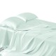 Light Cyan 22 Momme Mulberry Silk Sheet Set for Sale Light Cyan 22 Momme Mulberry Silk Sheet Set for Sale