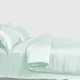Light Cyan 3 PCS 22 Momme Mulberry Silk Duvet Cover Set for Sale Light Cyan 3 PCS 22 Momme Mulberry Silk Duvet Cover Set for Sale
