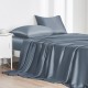 Misty Blue 22 Momme Mulberry Silk Flat Sheet for Sale