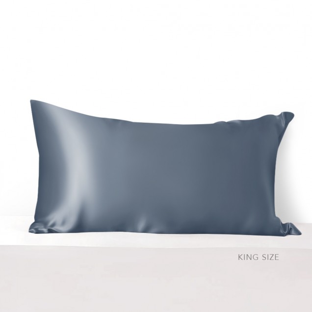 Misty Blue Envelope 22 Momme Mulberry Silk Pillowcase for Sale Misty Blue Envelope 22 Momme Mulberry Silk Pillowcase for Sale