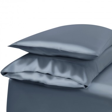 Misty Blue Envelope 22 Momme Mulberry Silk Pillowcase for Sale