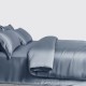 Misty Blue 3 PCS 22 Momme Mulberry Silk Duvet Cover Set for Sale Misty Blue 3 PCS 22 Momme Mulberry Silk Duvet Cover Set for Sale