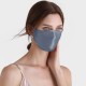 Misty Blue & White Double-Sided 22 Momme Silk Face Mask for Sale Misty Blue & White Double-Sided 22 Momme Silk Face Mask for Sale