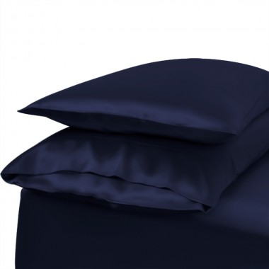 Navy Envelope 22 Momme Mulberry Silk Pillowcase for Sale