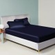 Navy 22 Momme Mulberry Silk Sheet Set for Sale Navy 22 Momme Mulberry Silk Sheet Set for Sale
