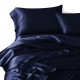 Navy 3 PCS 22 Momme Mulberry Silk Duvet Cover Set for Sale Navy 3 PCS 22 Momme Mulberry Silk Duvet Cover Set for Sale