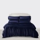 Navy 3 PCS 22 Momme Mulberry Silk Duvet Cover Set for Sale Navy 3 PCS 22 Momme Mulberry Silk Duvet Cover Set for Sale