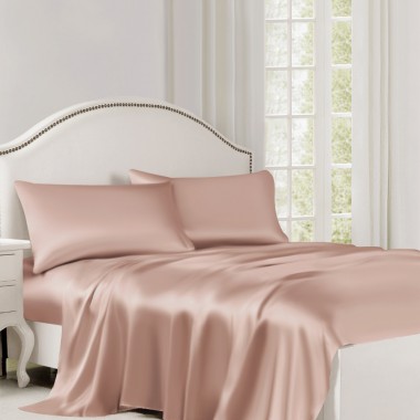 Pearl Pink 22 Momme Mulberry Silk Flat Sheet for Sale
