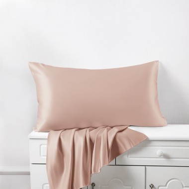 Pearl Pink 22 Momme Mulberry Silk Pillowcase with Hidden Zipper for Sale