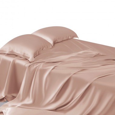 Pearl Pink 22 Momme Mulberry Silk Sheet Set for Sale