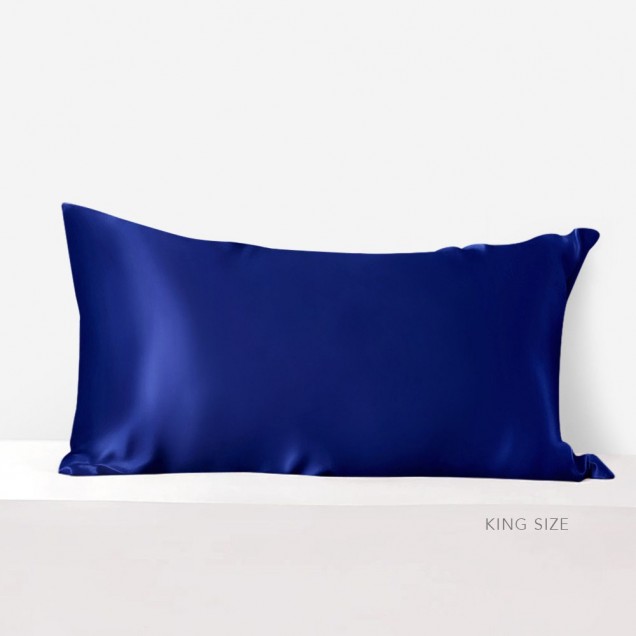 Royal Blue 22 Momme Mulberry Silk Pillowcase with Hidden Zipper for Sale Royal Blue 22 Momme Mulberry Silk Pillowcase with Hidden Zipper for Sale