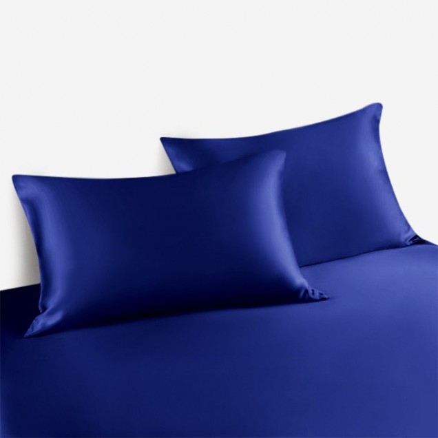 Royal Blue 22 Momme Mulberry Silk Pillowcase with Hidden Zipper for Sale Royal Blue 22 Momme Mulberry Silk Pillowcase with Hidden Zipper for Sale