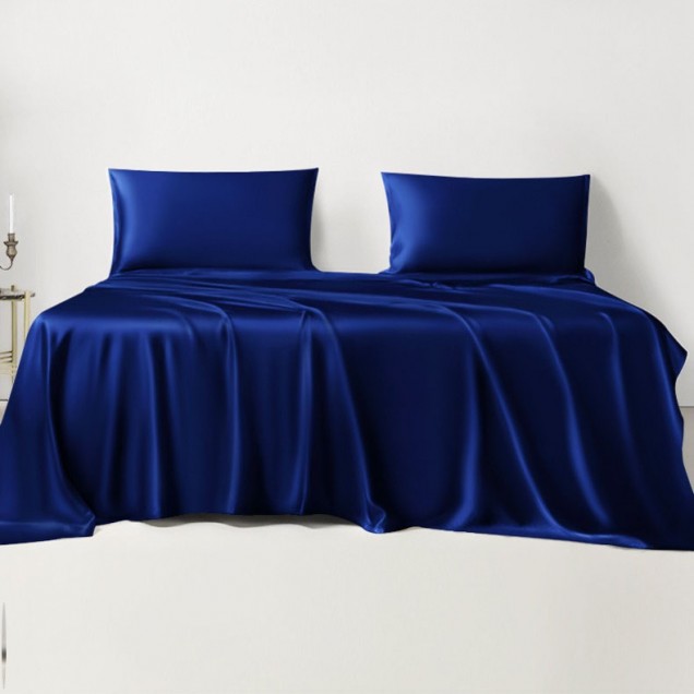 Royal Blue 22 Momme Mulberry Silk Sheet Set for Sale Royal Blue 22 Momme Mulberry Silk Sheet Set for Sale