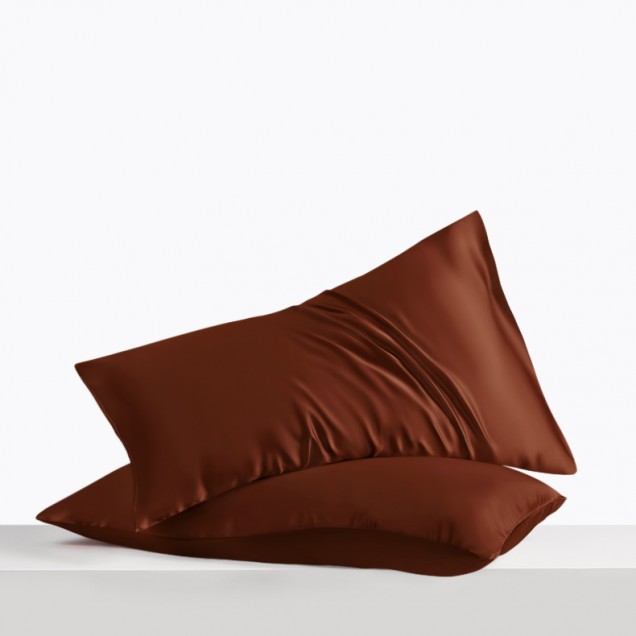 Rust Red Envelope 22 Momme Mulberry Silk Pillowcase for Sale Rust Red Envelope 22 Momme Mulberry Silk Pillowcase for Sale