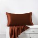 Rust Red Envelope 22 Momme Mulberry Silk Pillowcase for Sale Rust Red Envelope 22 Momme Mulberry Silk Pillowcase for Sale