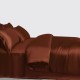 Rust Red 3 PCS 22 Momme Mulberry Silk Duvet Cover Set for Sale Rust Red 3 PCS 22 Momme Mulberry Silk Duvet Cover Set for Sale