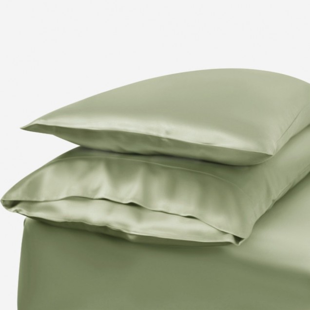 Sage Green Envelope 22 Momme Mulberry Silk Pillowcase for Sale Sage Green Envelope 22 Momme Mulberry Silk Pillowcase for Sale