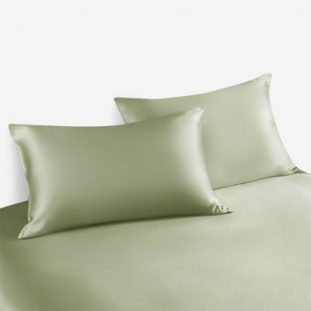 Sage Green 22 Momme Mulberry Silk Pillowcase with Hidden Zipper for Sale Sage Green 22 Momme Mulberry Silk Pillowcase with Hidden Zipper for Sale