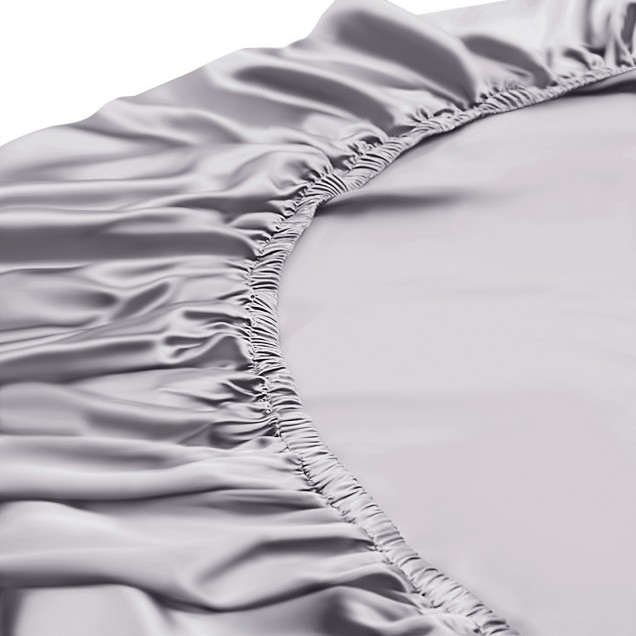 Silver 22 Momme Mulberry Silk Fitted Sheet for Sale Silver 22 Momme Mulberry Silk Fitted Sheet for Sale