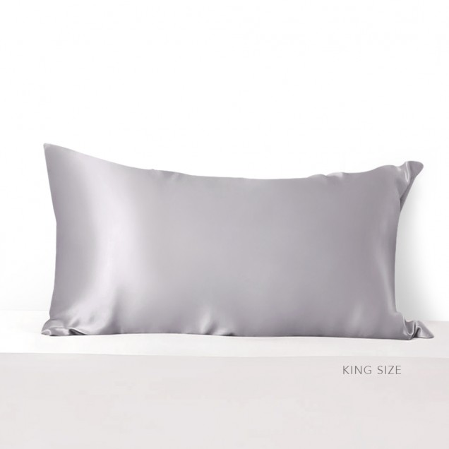 Silver 22 Momme Mulberry Silk Pillowcase with Hidden Zipper for Sale Silver 22 Momme Mulberry Silk Pillowcase with Hidden Zipper for Sale