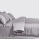 Silver 3 PCS 22 Momme Mulberry Silk Duvet Cover Set for Sale Silver 3 PCS 22 Momme Mulberry Silk Duvet Cover Set for Sale