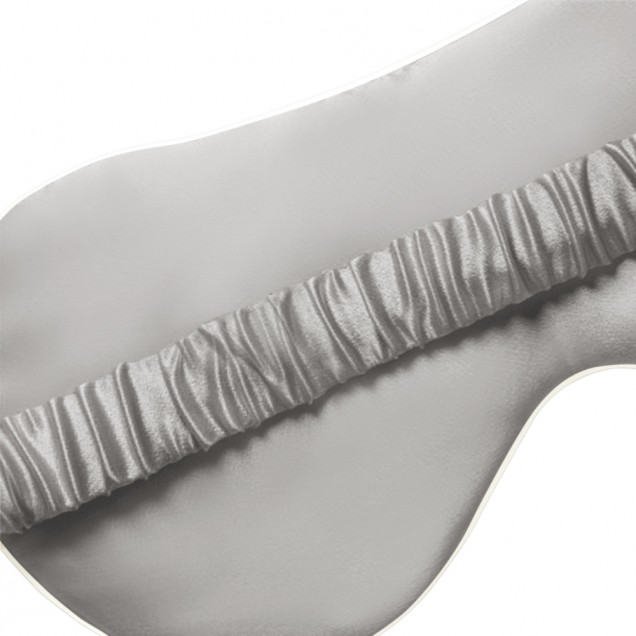 Silver & Ivory Suede Rose Silk Eye Mask for Sale Silver & Ivory Suede Rose Silk Eye Mask for Sale