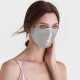 Silver & White Double-Sided 22 Momme Silk Face Mask for Sale Silver & White Double-Sided 22 Momme Silk Face Mask for Sale